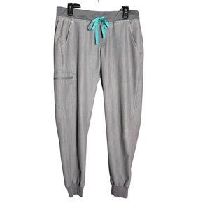 FIGS Zamora Joggers Women Large Gray Scrub Technical Pants Hospital Doctor Nurse